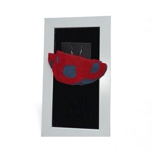 39. Handmade leather earrings inspire by Frieda Kahlo by me floral cutouts